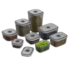 Potes Herméticos Electrolux de Plástico Cinza Escuro 8 unidades