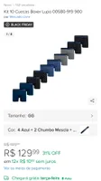 Kit 10 Cuecas Boxer Lupo R$130