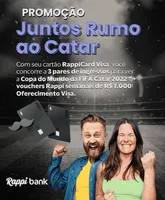 RappiCard Visa | Promoção Voucher Semanais de R$ 1.000
