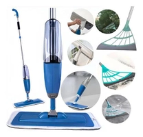KIT: Mop Esfregão Limpeza Spray Limpa Seca + Rodo Vassoura Mágica 