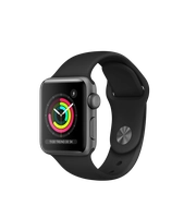 Apple Watch Series 3 (GPS) 38mm Com pulseira esportiva preta | R$1599