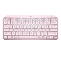 Teclado Logitech MX Keys Mini com Iluminação Inteligente, Bluetooth e USB com Easy-Switch para até 3 dispositivos e Bateria Recarregável - Rosa