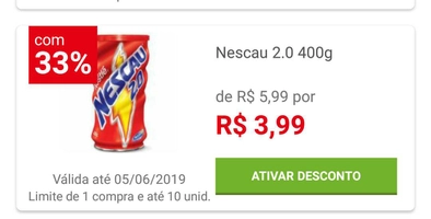 [Loja física] Nescau 2.0 400g | R$4