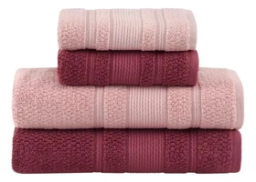 Jogo de Toalhas Buddemeyer Bella Extra Soft Banho Rosa/Rosa Claro 4 peças