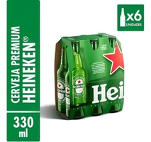 Cerveja Heineken Premium Garrafa 6 Long Neck 330ml
