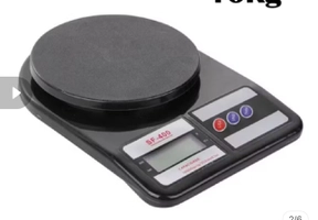Balança Digital De Cozinha 10kg Alta Precisão Alimento Cor Preta