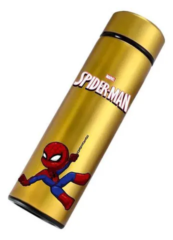 Garrafa Térmica Spider-man Com Termômetro