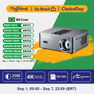 Projetor ThundeaL 4K Mini Portátil WiFi Home Theater
