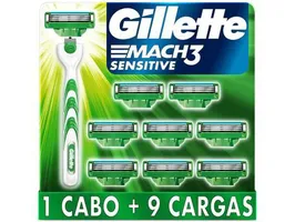 Gillette Mach3 Sensitive - 1 cabo + 9 Cargas