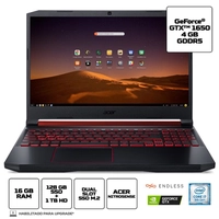 Notebook Gamer Acer Nitro 5 AN515-54-76V7 Intel Core i7 16GB 1TB HD 128GB SSD GTX 1650 15.6' Endless