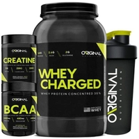 Kit Whey Charged Original + Bcaa + Creatina + Shaker ON