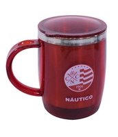 Caneca Térmica Com Tampa 450ml - Náutico - Mileno | R$22