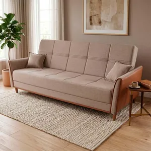Sofá Cama Sérvia 2,00m Bege Bouclê - King House