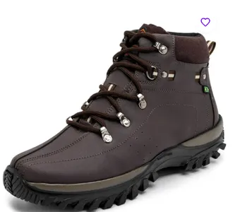 Bota Coturno Adventure Masculinina Cano Curto Trilha Super Conforto Preto