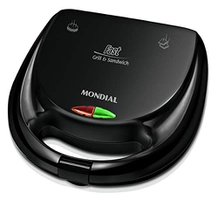 Sanduicheira Fast Grill e Sandwich, Mondial, Preto, 750W, 110V - S-12