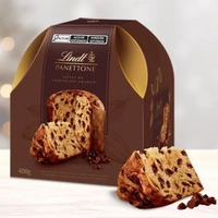 (LEVE 2 UN. / R$ 59 CADA / Mastercard Surpreenda) Panettone Lindt Gotas de Chocolate Amargo 400g