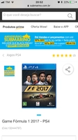 F1 2017 ps4 49,19 1x cartão submarino