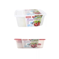 Conj. Potes São Bernardo Multiclick em Plástico Quadrado com 25 Peças - Item Sortido