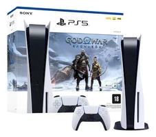 Console Sony Playstation 5 C/ Leitor Midia Fisica + Bundle Jogo God Of War Ragnarök 