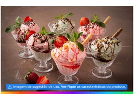 Jogo de Taças de Vidro para Sobremesa Transparente 150ml 6 Peças Haus Concept Lótus