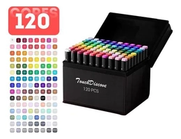 Kit Canetas Marcadoras Dupla Ponta 120 Cores