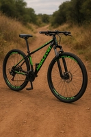 Bicicleta Aro 29 Aço Carbono Ksvj Freios Disco Suspensão 21v