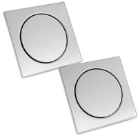 Kit 2 Ralos Click Inox 10x10 p/ Banheiro