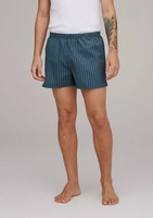 Cueca Samba Canção Em Algodão Estampado - Azul