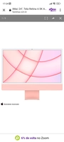 iMac 24", Tela Retina 4.5K Apple, Processador M1 (8GB RAM, 256GB SSD) - Rosa
