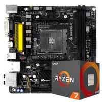 KIT UPGRADE PLACA MÃE BIOSTAR RACING X370GTN DDR4 AMD AM4 + PROCESSADOR AMD RYZEN 7 1700 3.0GHZ - R$1226