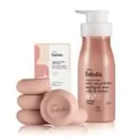 Conjunto Tododia Noz Pecã e Cacau + AMOSTRA/BRINDE - 1 Caixa de sabonetes em barra com 5 unidades de 90 g +  1 Creme desodorante nutritivo para o corp