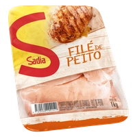 Filé de Peito de Frango Congelado SADIA Bandeja 1kg