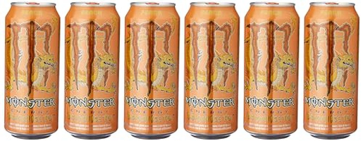 (PRIME) Pack de Energético Monster Dragon Tea Pêssego lata 473ml 6 unidades