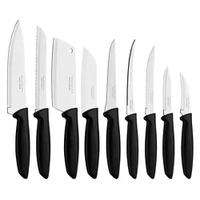 Conjunto de Facas Tramontina Plenus em Aço Inox e Polipropileno – 9 Peças R$48