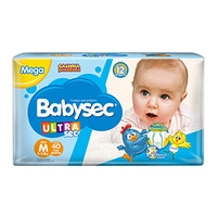 Fralda Babysec Ultrasec Galinha Pintadinha, Azul, M, 40 unidades