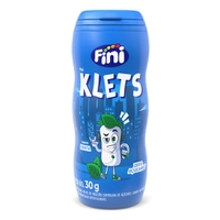Bala Fini Klets Zero Açúcar Sabor Menta, Tutti Frutti, Morango 30g
