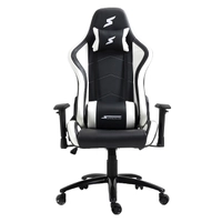 Cadeira Gamer SuperFrame Hunter, Reclinável, Suporta até 180KG, Preto e Branco