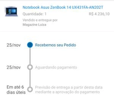 (Cliente Ouro + App) Notebook Asus Zenbook 14 UX431FA-AN202T R$4236