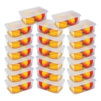 [R$2 CADA] Kit 15 Potes Transparentes 500ml BPA Free Marmita Fitness Freezer Microondas