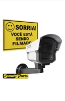 Câmera Falsa Com Led + Placa Sorria