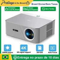 [Envio BR] Projetor PG610W WiFi 1080p Full HD, com Android e Espelhamento de Tela, 25000 Lumes