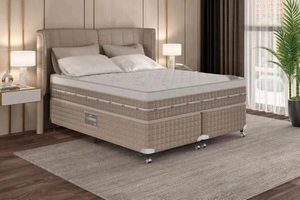 (Cliente Ouro)Cama Box + Colchão King Castor Tecnopedic 193x203