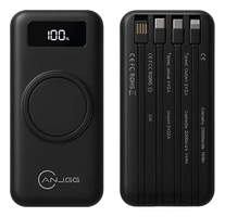 Carregador Portátil 20000mAh com Indução e vários cabos adaptáveis. 