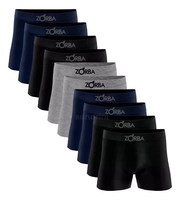 Kit 10 Cueca Boxer Algodão Sem Costura Box Atacado Zorba Box