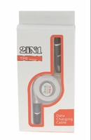 Cabo retratil 2 em 1 micro USB/Apple