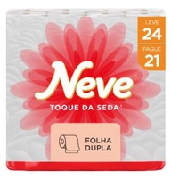 Papel Higienico Neve folha dupla 24 Rolos | R$18