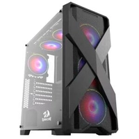 Gabinete Gamer Redragon Brawn, Mid Tower, S-Fan, Vidro Temperado, Black, S-fonte | R$189