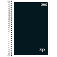 Tilibra - Caderno Espiral Capa Flexível 1/4 Zip Preto 48 Folhas