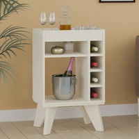 Barzinho Retrô Artely Drink 4 Nichos Com Espelho Off White | R$156