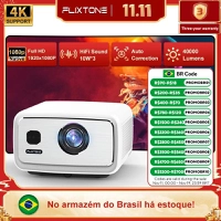 Projetor FlixTone D9W 4K 40000lm Android Wi-Fi